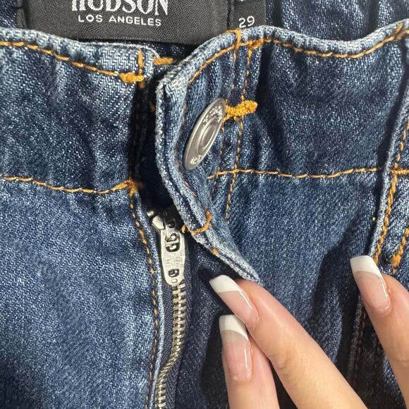 Hudson Remi High-Rise Straight Jeans Women 29 Blue Denim Minimal Modest Prep NWT - Picture 6 of 11